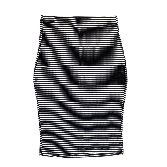 Farm Rio ribbed blue & white striped stretch pull on skirt excellent condition - Picture 2 of 9